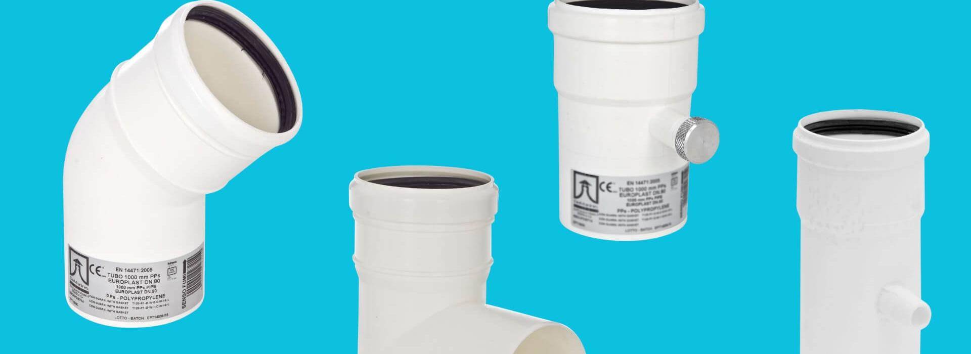 Canna fumaria in polipropilene della serie Europlast di De Marinis