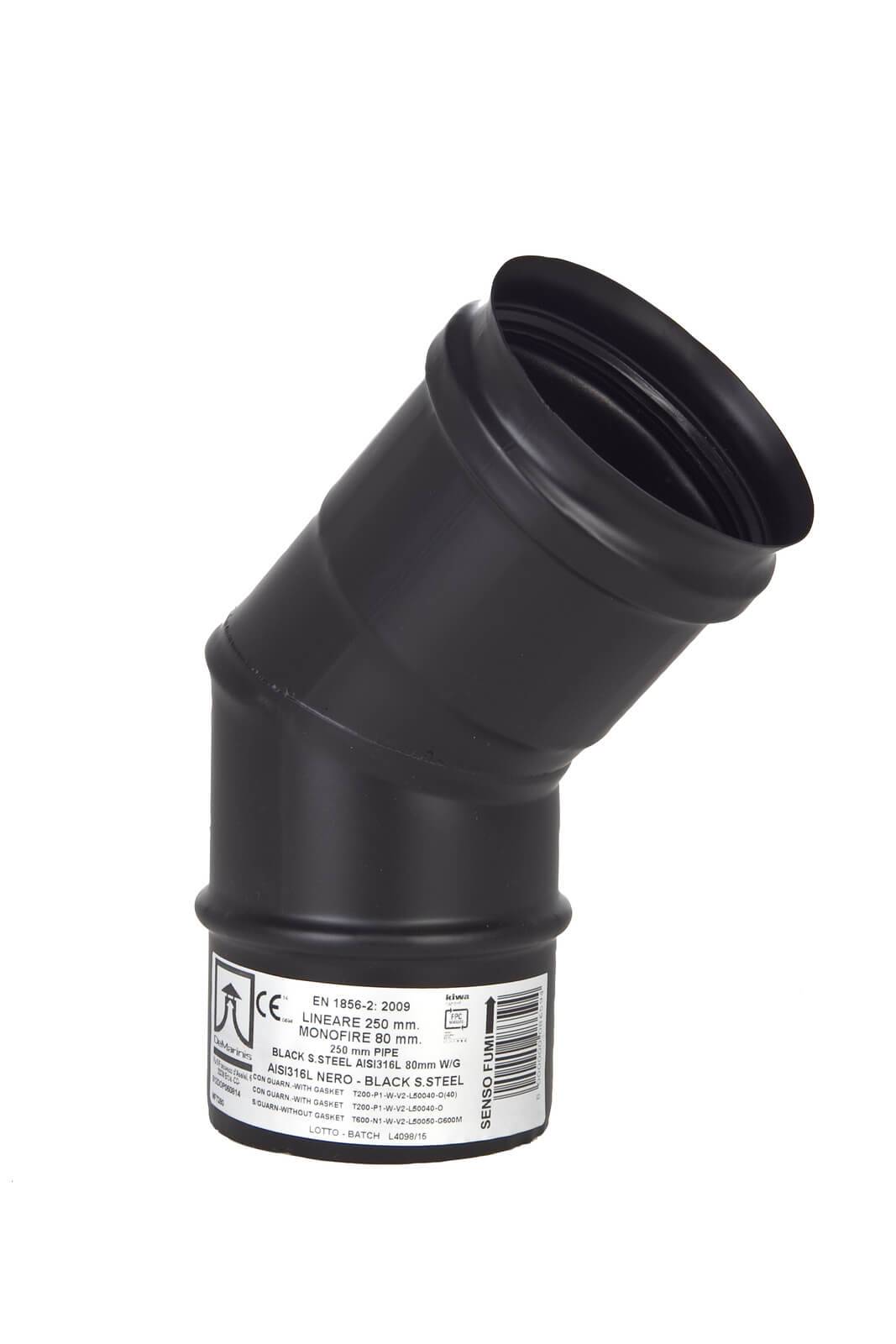 curva per canna fumaria mono parete linea Monofire
